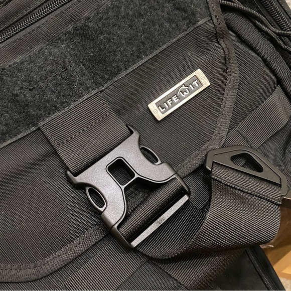 LIFE WIT Black Tactical Messenger Utility Sling Bag 16”X14”X6” - Picture 16 of 16